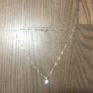 Silver Crystal Pendant Necklace